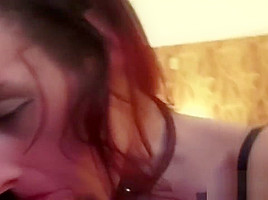 Amateur Redhead in Stockings Fucked