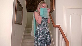 American Milf Eva Griffin Fingers Her Nyloned Wet Pussy