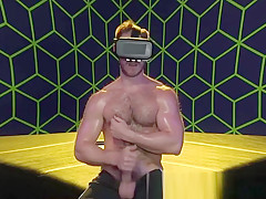 Bearded hunk gives head