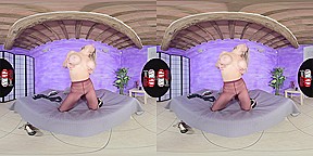 Blonde Bombshell Pamela Strong Tries On Different Pairs Of Nylons - Leg and Foot Fetish 3D Porn