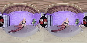 Blonde Bombshell Pamela Strong Tries On Different Pairs Of Nylons - Leg and Foot Fetish 3D Porn