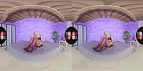 Blonde Bombshell Pamela Strong Tries On Different Pairs Of Nylons - Leg and Foot Fetish 3D Porn