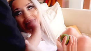 Blonde MILF with natural boobs gets fucked hard