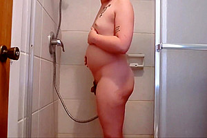 Curvy Trans Satana Kennedy Enema Belly Inflation In Shower