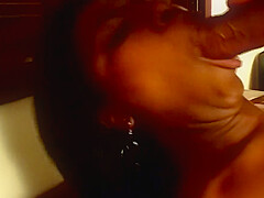 Ebony Bitch Loves To Fuck In Threesome!