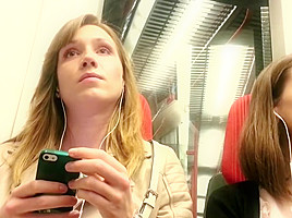 Excited girl - u-bahn 2