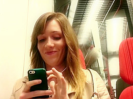 Excited girl - u-bahn 2