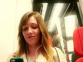 Excited girl - u-bahn 2