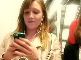 Excited girl - u-bahn 2