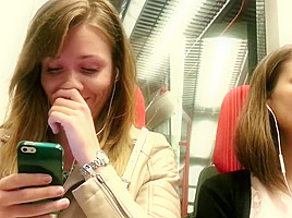 Excited girl - u-bahn 2