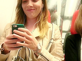 Excited girl - u-bahn 2