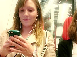 Excited girl - u-bahn 2