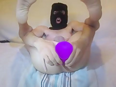 FUCKING MY ASS WITH A HUGE PURPLE DILDO & SHOWING MY TOES