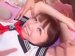 Fragile Asian Cutie Blows Pecker In Threesome
