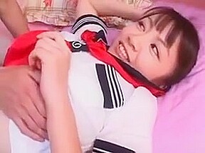 Fragile Asian Cutie Blows Pecker In Threesome