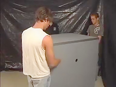 Frat boy sucks multiple cocks