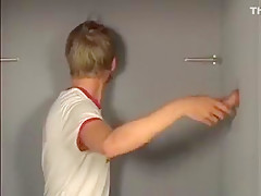 Frat boy sucks multiple cocks