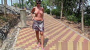 Gorgeus brunete milf walks and shows her hot body  Full video 