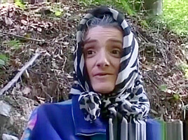 Granny Gives Everything To Blowjob In Forest