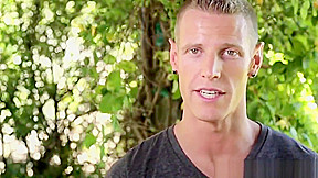Handsome muscle stud strokes his huge cock