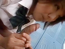 Horny Japanese teen 18+ Fucking And Sucking