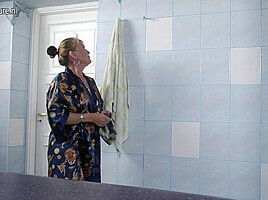 Horny Mature Slut Getting Dirty In Her Bathroom - MatureNL