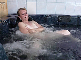 Horny Mature Slut Getting Dirty In Her Bathroom - MatureNL