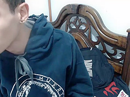 Hot Latino shows off his hot body and big dick