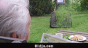 Hot horny teen 18+ hush an angry old man with lustful sex