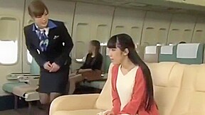 Lesbian Stewardess japanese licking