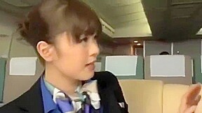 Lesbian Stewardess japanese licking
