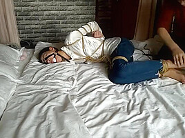 Medical Tape And Ball Gagged