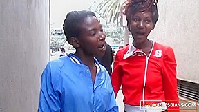 Neighbour comes for sugar, she gets african lesbian pussy fingering