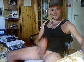 Patrick Hoffmann from Berlin presenting his dick in his underwear