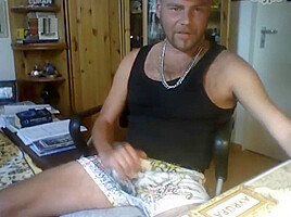 Patrick Hoffmann from Berlin presenting his dick in his underwear