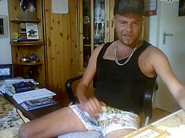 Patrick Hoffmann from Berlin presenting his dick in his underwear