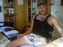 Patrick Hoffmann from Berlin presenting his dick in his underwear