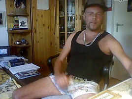 Patrick Hoffmann from Berlin presenting his dick in his underwear