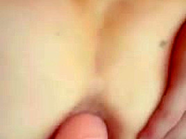 Petite anal with inflatable dildo