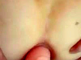 Petite anal with inflatable dildo