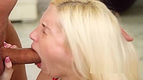 Petite blonde Piper Perri giving blowjob with braces