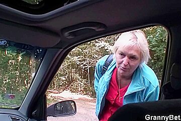 Picked Up Hot Granny Fucked After Hot Blowjob