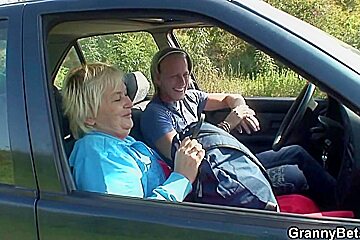 Picked Up Hot Granny Fucked After Hot Blowjob