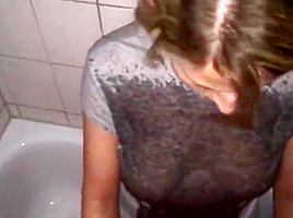 Piss on a slut
