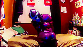 Purple Haired Damsel 6: Purple Catburglar Caught and Tied