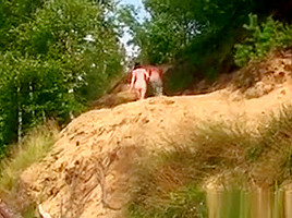 Real Euro teen 18+ Doggystyled Outdoors