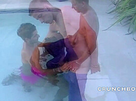 Romain fucked by a sexy blond straight in the swimming pool - CrunchBoy