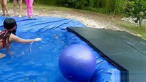 Rushes sucking off cock and licking twat