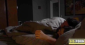 SIS PORN  Youngster and winsome young stepsis practice sex on the bed