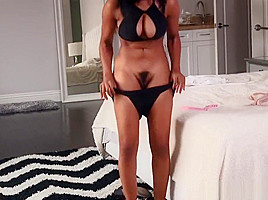 Saggy titted ebony takes a white dick